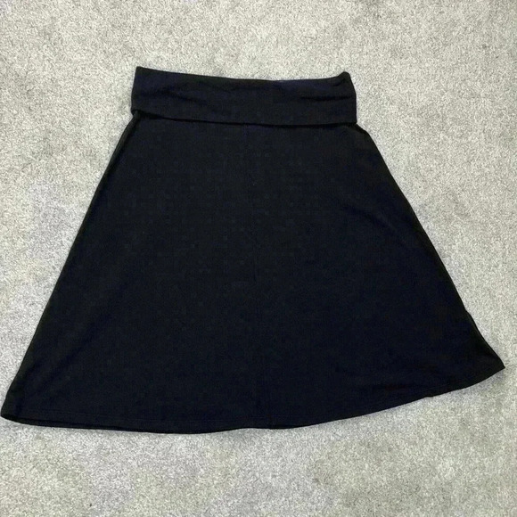 Athleta Skirt A Line Black Color Fold Over Waistband Stretch Casual Sx XS Ladies - Picture 1 of 7